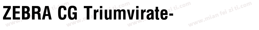 ZEBRA CG Triumvirate字体转换